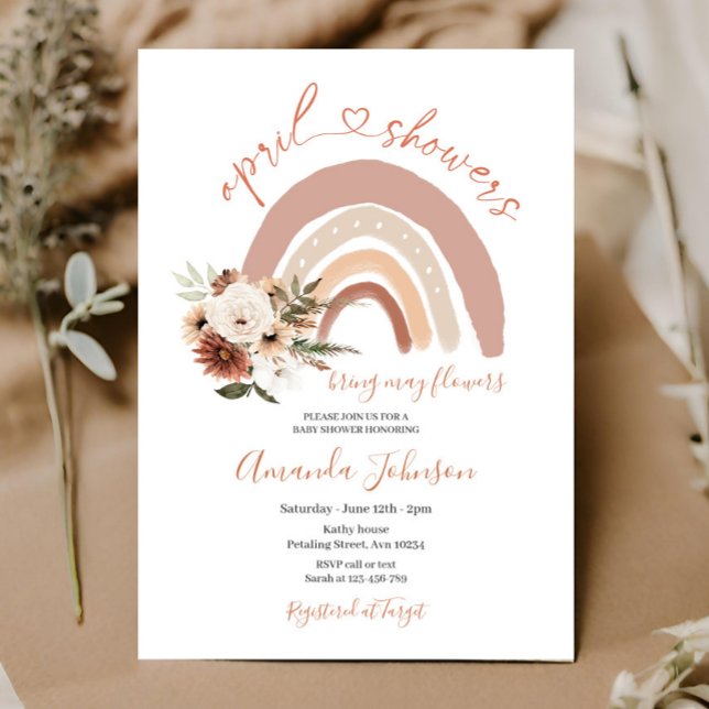 Invitación Las duchas de abril traen flores de mayo Invitació (Subido por el creador)