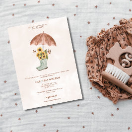 Invitación Las duchas de Boho April llevan a mi bebé ducha