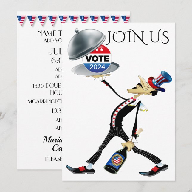 Invitación Las elecciones de 2024 (Anverso / Reverso)