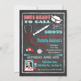 Invitación Las enfermeras dan las órdenes Graduación Facultad