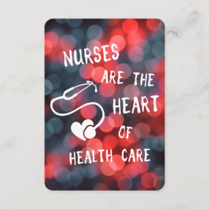 Invitación las enfermeras son el corazón del bokeh de salud
