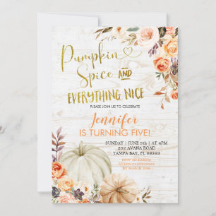 Invitación Las especias rusas de calabaza floral y todo lo bu