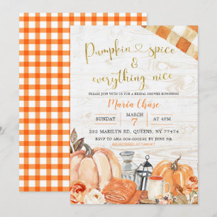 Invitación Las especias rusas de calabaza otoñal y todo bueno