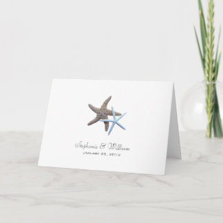 Invitación Las estrellas de mar se juntan doblado casando