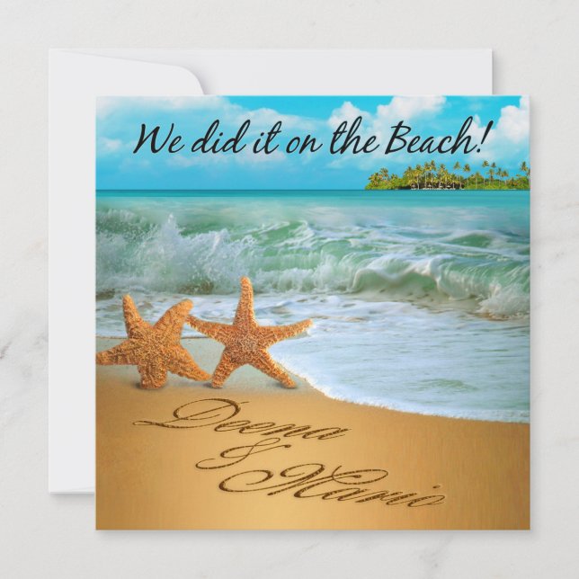 Invitación Las estrellas de mar se juntan PIDEN HACER SUS (Anverso)