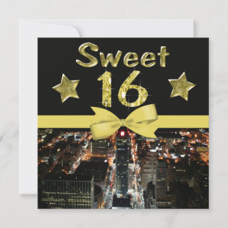 Invitación Las Estrellas Dulces Dulce 16 En Las Luces De La C