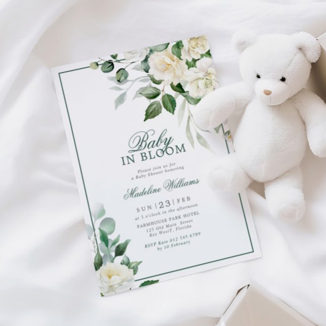 Invitación Las flores blancas de eucalipto se beben en la duc (Subido por el creador)
