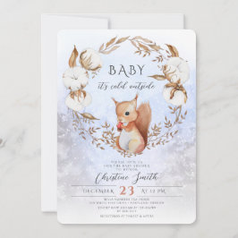 Invitación Las Flores De Algodón De Invierno Solicitan Un Lib