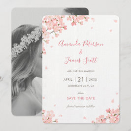 Invitación Las flores de cerezo japonesas rosadas de Sakura