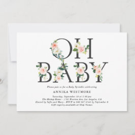 Invitación Las Flores De Cubitos De Agua Oh Bebé! Bebé Sprink