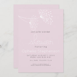 Invitación Las flores de doodle minimales modernas Subió rosa