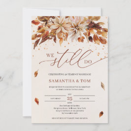 Invitación Las flores de otoño Naranja Marigold Aún Lo Vemos