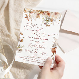 Invitación Las flores del Boho Garden se enamoran Baby Shower
