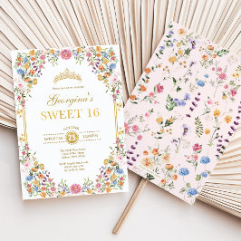 Invitación Las flores del Boho Garden son dulces 16 cumpleaño