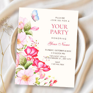 Invitación Las flores florecen