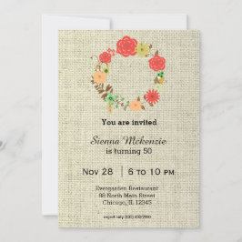 Invitación Las flores fueron cumpleaños