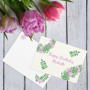 Invitación Las flores nos felicitaron por el Feliz Cumpleaños