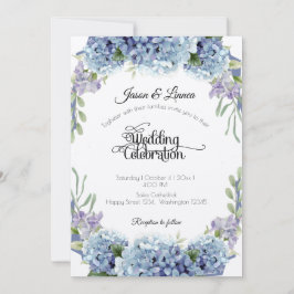 Invitación Las Flores Olvidantes De Las Flores De Agua Elegan