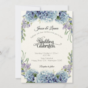 Invitación Las Flores Olvidantes De Las Flores De Agua Elegan