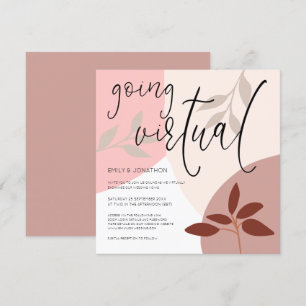 Invitación Las formas modernas dejan el guión de Boda virtual