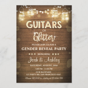 Invitación Las guitarras o el género del purpurina revelan la