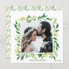 Invitación Las hierbas botánicas de la primavera verde salvan