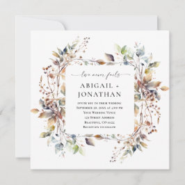 Invitación Las hojas de otoño arrasan la bíblica cristiana co