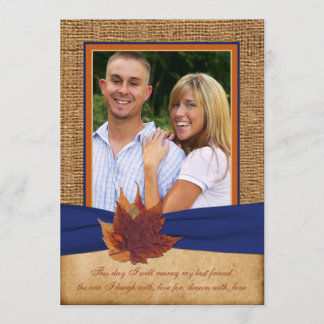 Invitación Las hojas de otoño, FALSA boda de la FOTO de la