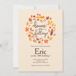 Invitación Las Hojas Están Cayendo 