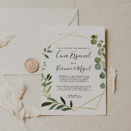 Invitación Las hojas verdes tropicales Cena Especial