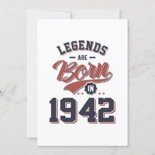 Invitación Las leyendas nacen en 1942 Regalo de cumpleaños