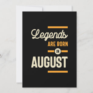 Invitación Las leyendas nacen en agosto - Cumpleaños de agost