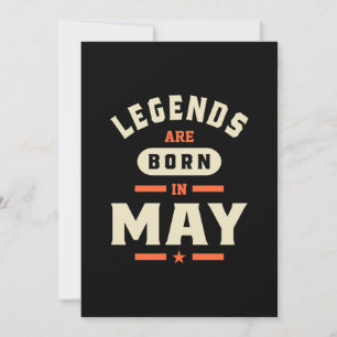 Invitación Las leyendas nacen en mayo - Cumpleaños de mayo