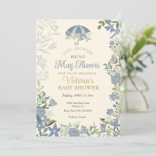 Invitación Las lluvias de abril traen el Baby Shower de prima