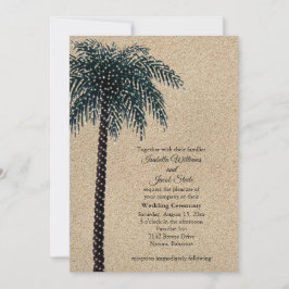 Invitación Las luces de cadena Palm Tree Wedding Invitan a ar