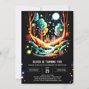 Invitación Las luciérnagas brillan por su encantamiento