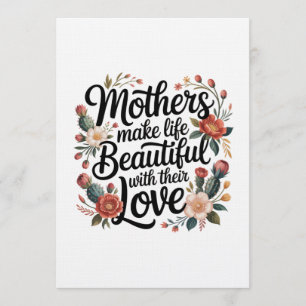 Invitación Las madres hacen que la vida sea hermosa con su am