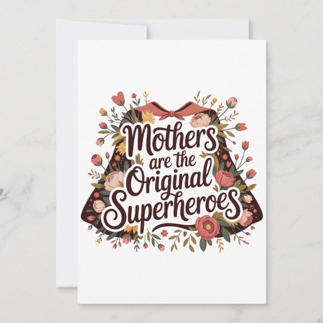 Invitación Las madres son las superheroínas originales (Anverso)
