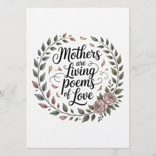 Invitación Las madres son poemas vivos de amor