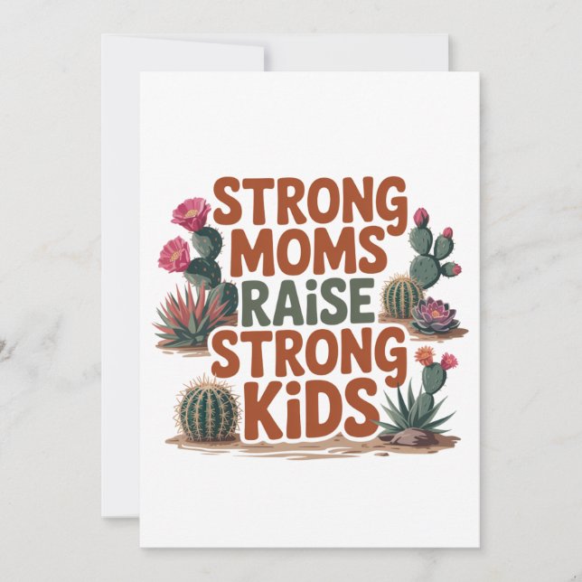Invitación Las mamás fuertes crían hijos fuertes (Anverso)