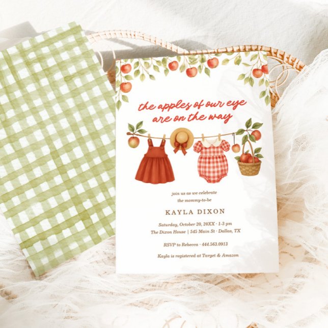 Invitación Las manzanas de nuestros Chicas gemelos caen en Ba (Subido por el creador)