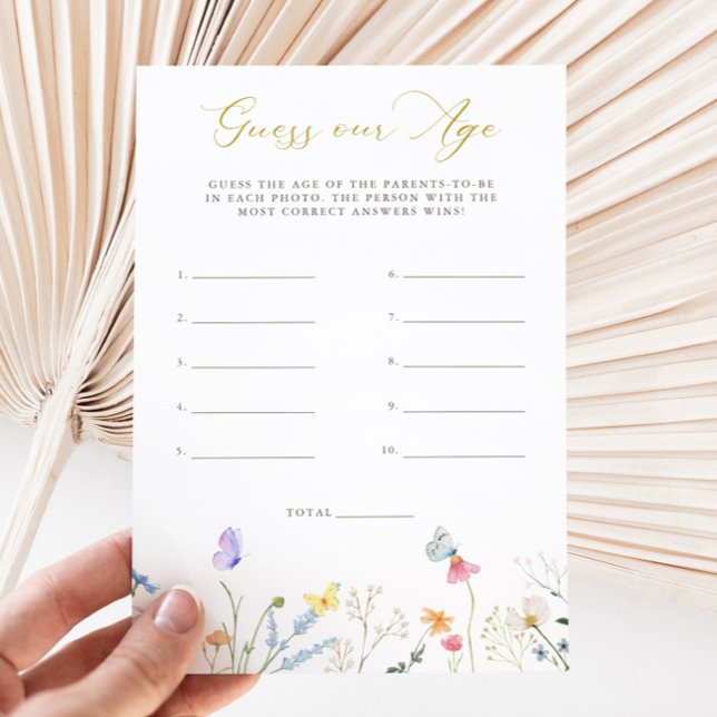 Invitación Las mariposas encantadas adivinan nuestra edad (Subido por el creador)