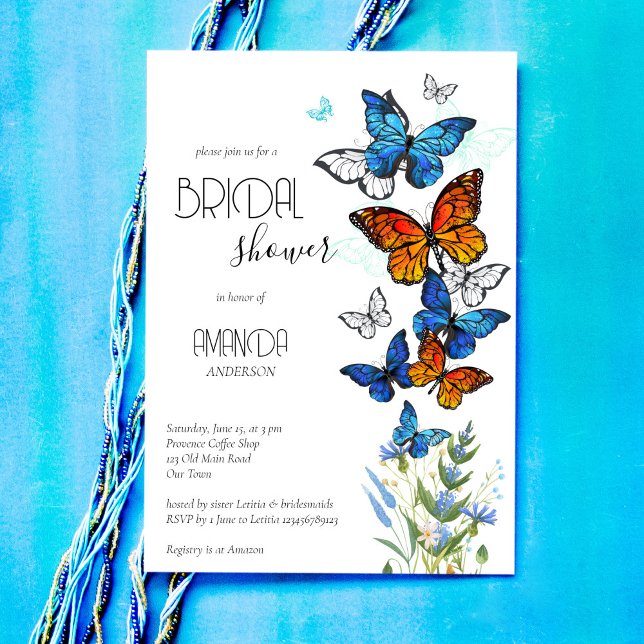 Invitación Las mariposas pradera flores de la novia invitan a (Subido por el creador)