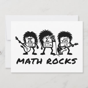 Invitación Las Matemáticas Rocan Humor Académico de Rock