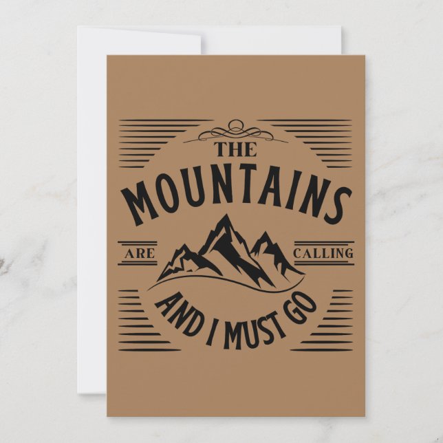 INVITACIÓN LAS MONTAÑAS ESTÁN LLAMANDO Y DEBO IR (Anverso)