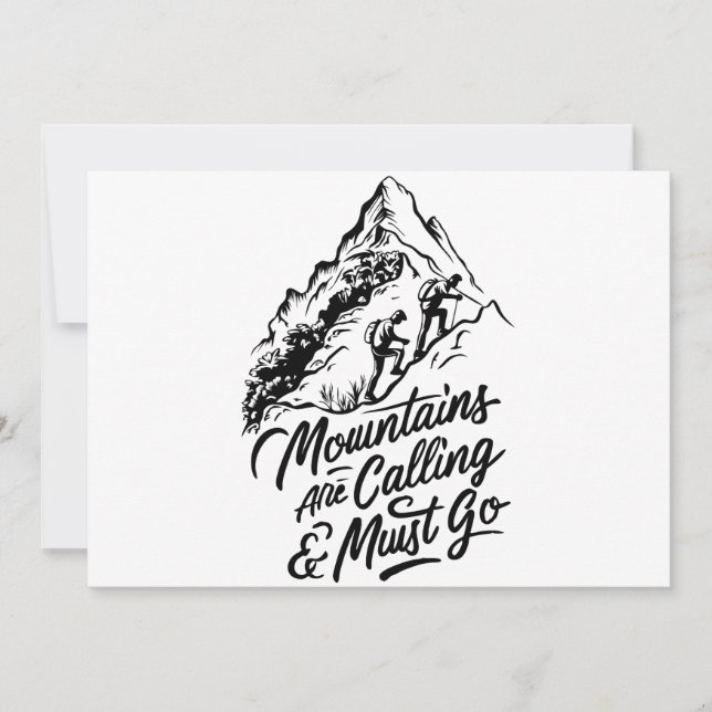 Invitación las montañas están llamando y debo irme (Anverso)