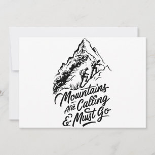 Invitación las montañas están llamando y debo irme