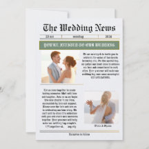 Las Noticias de la Boda Periódico Antiguo Boda 