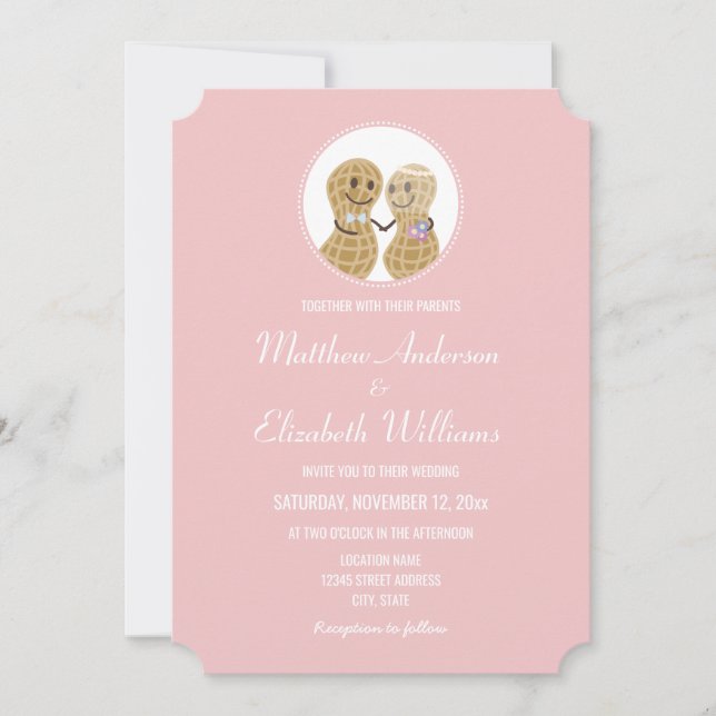 Invitación Las Nueces Elegantes Del Otro Compromiso Boda (Anverso)
