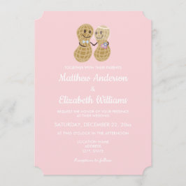 Invitación Las Nueces Entre Sí Elegante Boda Rosa